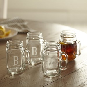 Birch Lane™ Monogrammed Drinking Jars with Handles BL3897